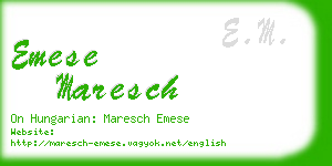 emese maresch business card